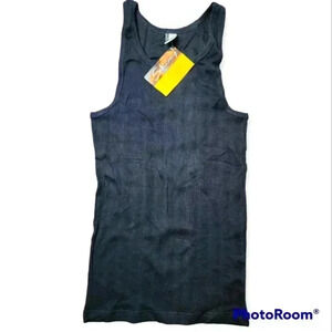 Vintage Skiny Basic Now #72145 A Shirt double ribbed black undershirt  NWT